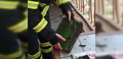 Evde &ccedil;ıkan yangında Kur'an-ı Kerimler yanmadı