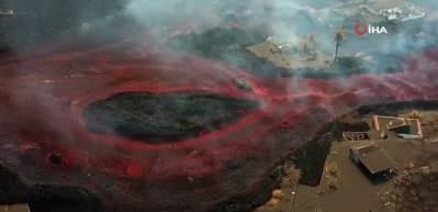 La Palma Yanardağı&rsquo;nda lavlar onlarca evleri yuttu