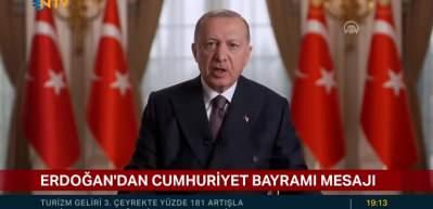 Cumhurbaşkanı Erdoğan'dan 29 Ekim Cumhuriyet Bayramı mesajı