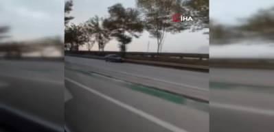 Faciaya davetiye &ccedil;ıkardı! Şehirlerarası yolda tersten gitti