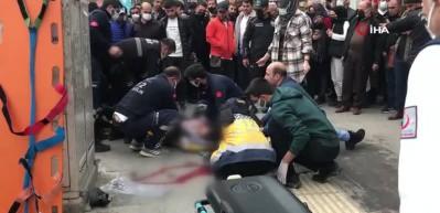 10&rsquo;uncu kattan kendini boşluğa bıraktı,yoldan ge&ccedil;en vatandaşın &uuml;zerine d&uuml;şt&uuml;