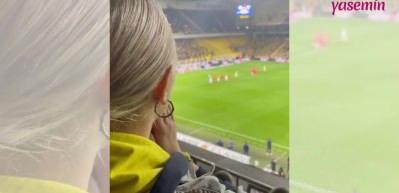 Ece Se&ccedil;kin Fenerbah&ccedil;e ma&ccedil;ını staddan izledi