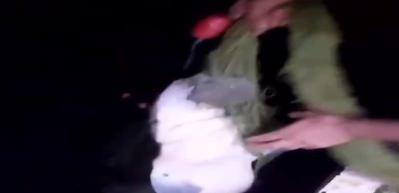 Trabzonlu Osman Er&ccedil;in'in k&ouml;pekbalığı ile diyaloğu g&uuml;l&uuml;msetti