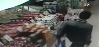 Kavurma hırsızlığı kamerada
