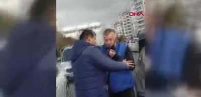 Kurye Esra'ya beyzbol sopalı saldırı girişimi kamerada