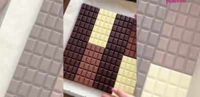 Evde yapabileceğiniz en g&uuml;zel  ve eğlenceli &ccedil;ikolata tarifi! Sosyal medyada viral oldu