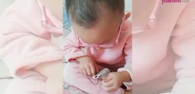 Kendi s&ouml;k&uuml;ğ&uuml;n&uuml; kendi dikti! Sevimli miniğin o halleri sosyal medyayı salladı