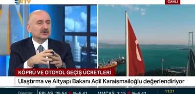 Bakan Karaismailoğlu'ndan k&ouml;pr&uuml; ve otoyol ge&ccedil;iş &uuml;cretleriyle ilgili a&ccedil;ıklama