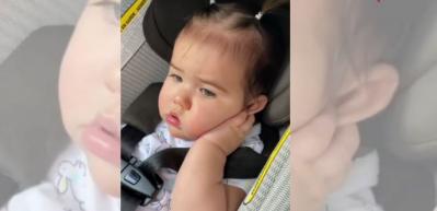 Ceyda Ateş'in kızı Talia'nın kendi kendini uyuttuğu anlar