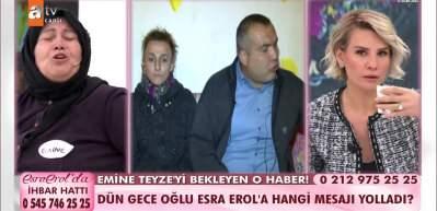 Esra Erol'da y&uuml;rek yakan olay! Oğlu tarafından evden atılan Emine Pamuk'un g&ouml;zyaşları sel oldu