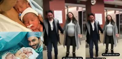 Sunucu Ezgi Sertel'den ikizlerinin doğumundan ilk video!