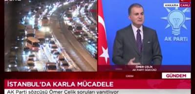 İstanbul'daki kar krizi ardından AK Parti'den İmamoğlu ve İBB'ye canlı yayında tepki