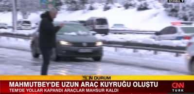 Son dakika... TEM'de yollar kapandı, ara&ccedil;lar mahsur kadı