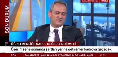 Bakan &Ouml;zer'den "uzman ve baş&ouml;ğretmenlik" sınavları hakkında a&ccedil;ıklamalarda bulundu