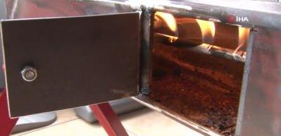1,5 litre benzinle 3 g&uuml;n boyunca ısıtan soba yaptı