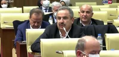 ABB&rsquo;de Ak Parti Altındağ Belediye Meclis &uuml;yesi Sinan Burhan konuşurken sesini kestiler&hellip;.