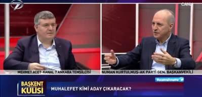 AK Parti Genel Başkanvekili Numan Kurtulmuş "Muhalefetin Başkan adayı" hakkında a&ccedil;ıklamalarda bulundu