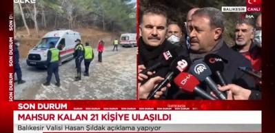 Kazdağları'nda 21 kişiye ulaşıldı! Vali Şıldak son durumu a&ccedil;ıkladı