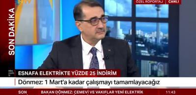 Bakan D&ouml;nmez elektrik ve doğalgaza zam yapılıp yapılmayacağı hakkında a&ccedil;ıklamalarda bulundu