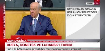 Bah&ccedil;eli'den Rusya a&ccedil;ıklaması: Putin yangına k&ouml;r&uuml;kle gidiyor!