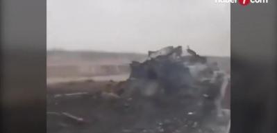 Ukrayna Bayraktar TB2 SİHA ile Rus konvoylarını vurduğu iddia etti! İşte o g&ouml;r&uuml;nt&uuml;ler