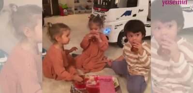 Alin, Lina ve Kuzey bebeklerin &ccedil;ay keyfi