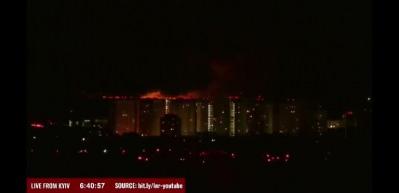  Kiev yakınlarında f&uuml;zeli saldırı! Gece g&uuml;nd&uuml;ze d&ouml;nd&uuml;