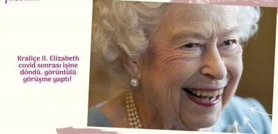 Krali&ccedil;e II. Elizabeth covid sonrası işine d&ouml;nd&uuml;, g&ouml;r&uuml;nt&uuml;l&uuml; g&ouml;r&uuml;şme yaptı! 