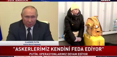Putin'in saygı duruşu canlı yayına damga vurdu.