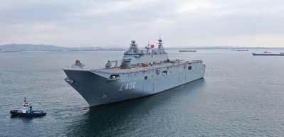 Savunma Sanayii Başkanlığı paylaştı! TCG Anadolu ilk teknik seyrine &ccedil;ıkmaya hazırlanıyor