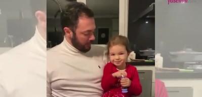 İkinci kez anne olan Beng&uuml;'n&uuml;n eşi ve kızı Zeynep ile eğlenceli paylaşımı