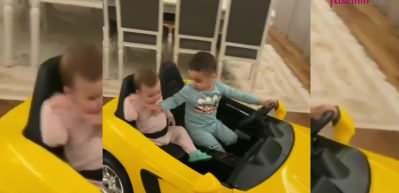 Buse Varol &ccedil;ocukları Burak ve Eliz'in eğlenceli anları paylaştı