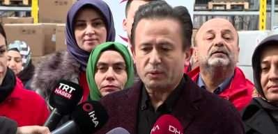 "Gelin, İdlib'deki &Ccedil;ocukları Birlikte Isıtalım!" yardım konvoyu uğurlandı