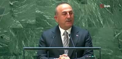 Çavuşoğlu'ndan BM Genel Kurulu'nda Yunanistan'a sert çıktı