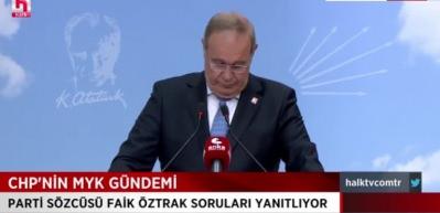 CHP s&ouml;zc&uuml;s&uuml; Faik &Ouml;ztrak: Ortak aday 6 lider tarafından belirlenecektir