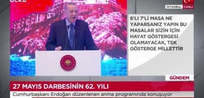 Erdoğan'ın s&ouml;zlerini t&uuml;m salonun ayakta alkışladı