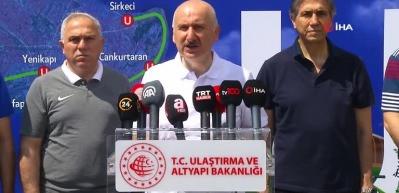 Bakan Karaismailoğlu: "Kazlı&ccedil;eşme-Sirkeci Raylı Sistem projesinde y&uuml;zde 43 ilerleme kaydettik"