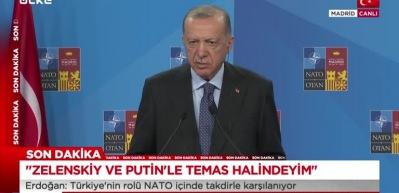 Başkan Erdoğan "Bizim hem Rusya hem Ukrayna ile  ikili ilişkilerimiz var" dedi
