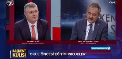 Milli Eğitim Bakanı Mahmut &Ouml;zer Anaokulu seferberliğini başlattıklarını a&ccedil;ıkladı