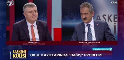 Milli Eğitim Bakanı Mahmut &Ouml;zer okullarda alınan kayıt paraları hakkında a&ccedil;ıklamalarda bulundu