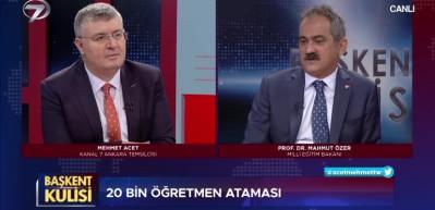 Milli Eğitim Bakanı &Ouml;zer, &ouml;ğretmen atamaları hakkında a&ccedil;ıklamalarda bulundu