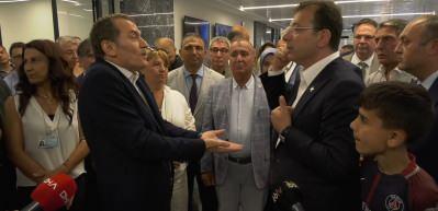 Zeytinburnu Belediye Başkanı Arısoy'la İBB Başkanı İmamoğlu arasında gergin anlar