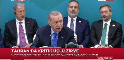 Başkan Erdoğan'dan 3'lü zirvede net Suriye mesajı