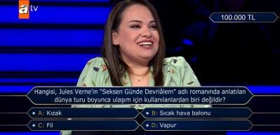 Milyoner'de Seksen G&uuml;nde Devri Alem r&uuml;zgarı! Yarışmacının ağzı a&ccedil;ık kaldı