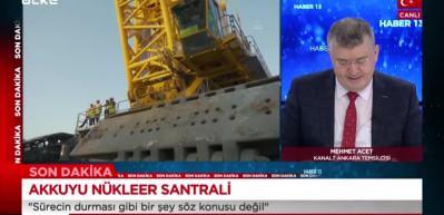Cumhurbaşkanı Erdoğan ". Akkuyu&rsquo;nun ilk reakt&ouml;r&uuml;n&uuml; 2023 yılında hizmete alma hedefimiz s&uuml;r&uuml;yor" dedi