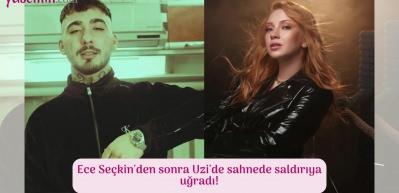 Ece Seçkin'den sonra Uzi'de sahnede saldırıya uğradı!