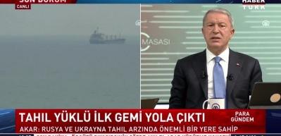  Milli Savunma Bakanı Akar tahıl koridoru hakkında a&ccedil;ıklamalarda bulundu