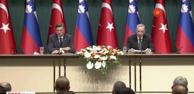 Cumhurbaşkanı Erdoğan ile Slovenyalı mevkidaşından ortak açıklama