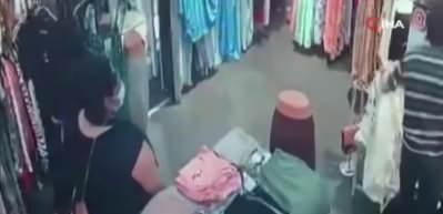 4 kadın girdikleri bir mağazada 8 dakika içinde 15 bin lira değerinde 54 giysi çaldı!