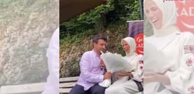 Sel&ccedil;uk Bayraktar eşi S&uuml;meyye Erdoğan'a &ccedil;i&ccedil;ek takdim etti!